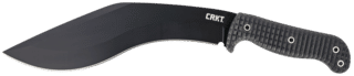 The KUK is designed by Ryan Johnson and features a carbon steel blade with a black powder finish.